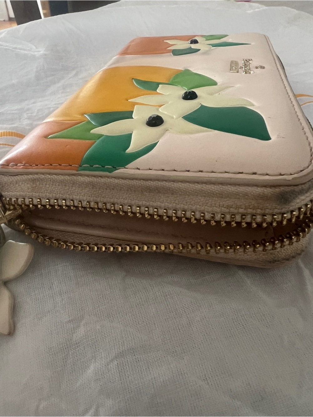 Kate Spade Spice Things Up Orange Blossom Lacey Wallet - Picture 8 of 10